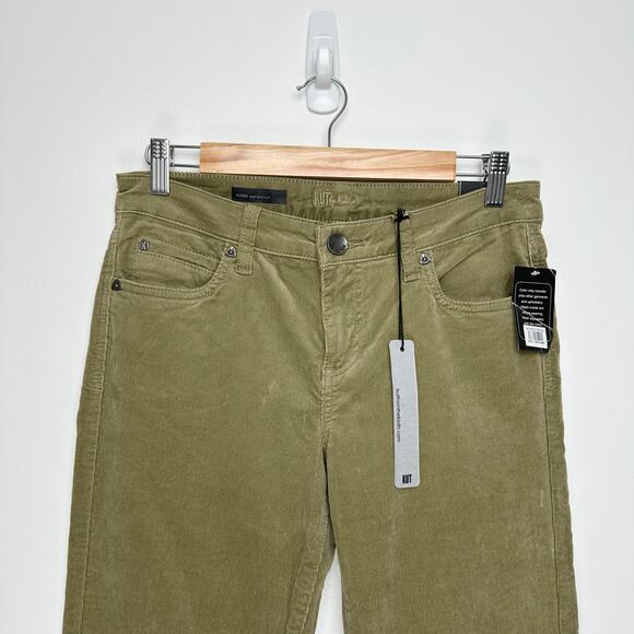 NWT Kut from the Kloth Karen Baby Bootcut Corduroy | Covert Green | SZ 6 - Picture 4 of 9